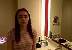 Stepdad cums hard inside 18-year-old stepdaughter reese robbins shaved pussy