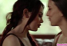 Brunette Babe Smothers Redhead GF's Face While Fingering Hairy Pussy