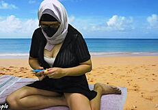 Hijab Hides Wild Beach Stranger Fuck Risk