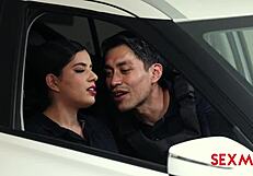 Horny Police Layla's Big Tits Get Sucked in Bold Blowjob Action