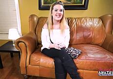 blonde chubby stacie deepthroats big cock rimjobs then takes facial cumshot bent over in halloween pov