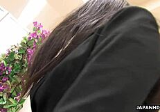 japanese girl in nylon stockings and lingerie fingers pussy close-up uncensored