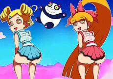 teenage powerpuff girls throw it back with their asses