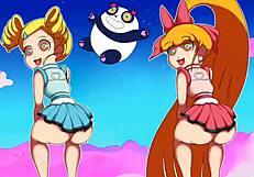 teenage powerpuff girls throw it back with their asses
