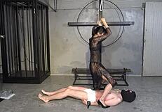 hey slave feel these clothespins on your nipples cock!