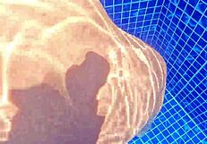 i find stranger with huge ass masturbating poolside swap dildo for real cock