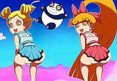 teenage powerpuff girls throw it back with their asses