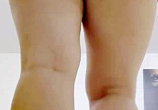 blonde bombshell shakes big natural boobs in miniskirt