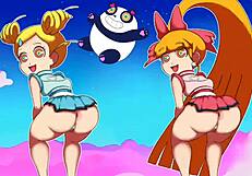 teenage powerpuff girls throw it back with their asses