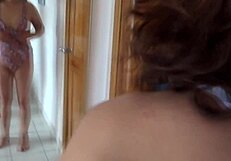 Hey stepmom's shaving that pussy at the beach before bikini fingering fun and more!