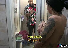 Caught Stepmom Bathing Then Jerked Thinking of Her