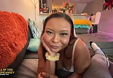 Truth or Dare! Big Booty Stepsister Adriana Maya Deepthroats Black Cock