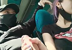 blowjob then creampie fuck on public bus