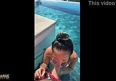 exotic gf deepthroat public bj moans at infinity pool costa rica pov.