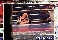 watch these european lezzies wrestle naked in wild amateur catfight!!