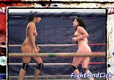 watch these european lezzies wrestle naked in wild amateur catfight!!