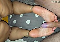 stepmom offers her pussy as new year gift to me