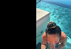 exotic gf deepthroat public bj moans at infinity pool costa rica pov.