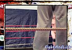 watch these european lezzies wrestle naked in wild amateur catfight!!