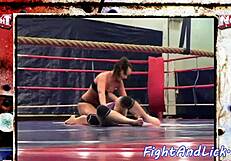 watch these european lezzies wrestle naked in wild amateur catfight!!