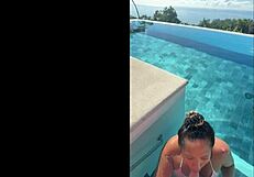 exotic gf deepthroat public bj moans at infinity pool costa rica pov.