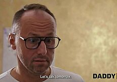 Shaved European Latina Seduces Old Daddy For Intense Pussy Sex