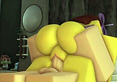 Whoa, noob slut bikini babe pounded deep by femboy shemale cock!