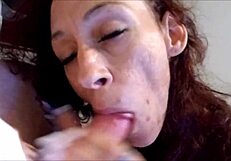 Zoe blows deep in POV then swallows massive facial cumshot like a pro