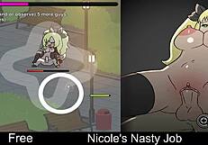 nicole takes on her nasty job in this erotic interactive game
