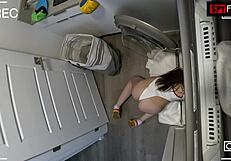 Petite Stepsis Stuck in Dryer Begs Stepbro for Tight Pussy Fuck