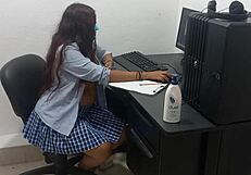 Hot 18yo Studies Scantily Clad!