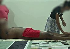 bold happy ending massage turns flashing tease into erotic release