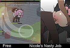 nicole takes on her nasty job in this erotic interactive game
