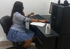 Hot 18yo Studies Scantily Clad!