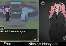 nicole takes on her nasty job in this erotic interactive game