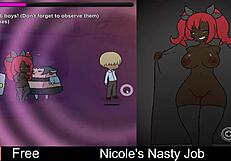 nicole takes on her nasty job in this erotic interactive game