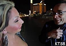 Tranny Powerfully Rides Massive Shlong Before Swallowing Thick Ball Batter Load
