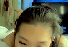 Best friend chokes on my monster cock sloppy deepthroat pov gagging