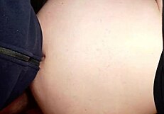 😈 fat secretary ass takes tiny dick closeup anal creampie cumswap!!