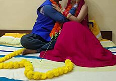 newlywed desi bride's first night turns wild as addicted husband rips clothes for rough ass fuck