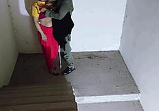 Horny Sister-in-Law Craves Stairway Seduction and Rough Penetration