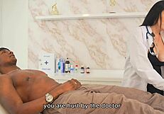 helping patient ease testicular pain with bbc suck then tight pussy ride