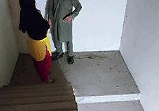 Horny Sister-in-Law Craves Stairway Seduction and Rough Penetration