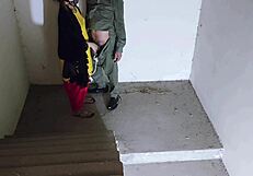 Horny Sister-in-Law Craves Stairway Seduction and Rough Penetration