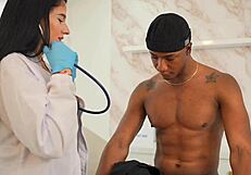 helping patient ease testicular pain with bbc suck then tight pussy ride