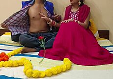 newlywed desi bride's first night turns wild as addicted husband rips clothes for rough ass fuck