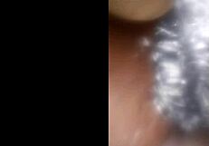 watching my huge black cock pulse during intense solo stroke session