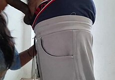 gau desi auntie bent over ranch taking huge load in mouth