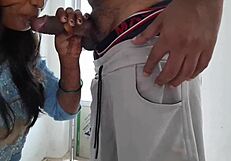 gau desi auntie bent over ranch taking huge load in mouth
