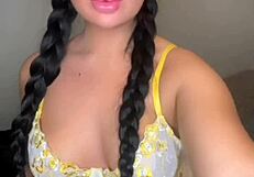 Slutty British Brunette Coed Squirts Hard on Toys in Horny Webcam Show